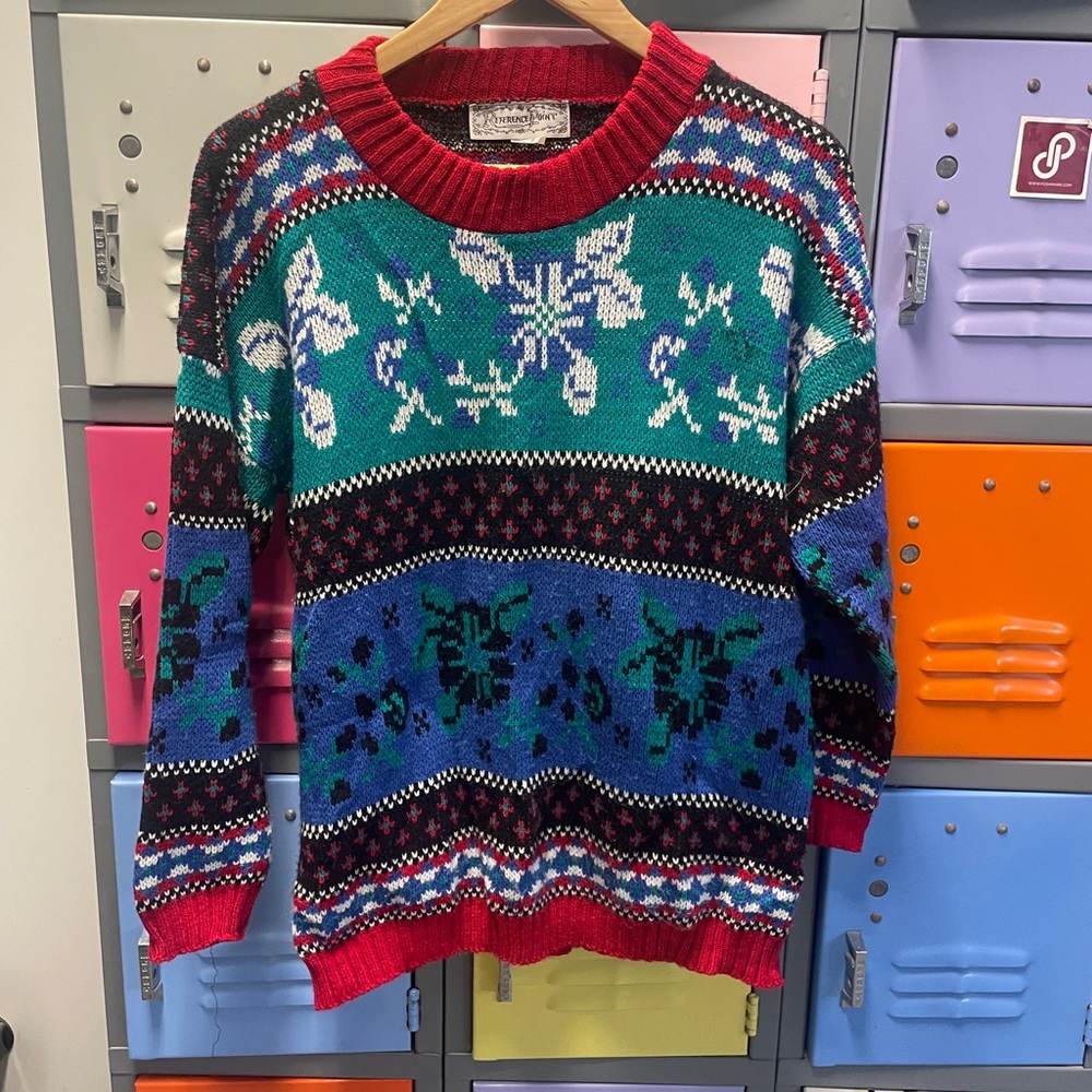 Reference Point Vintage Multicolor Crewneck Sweater